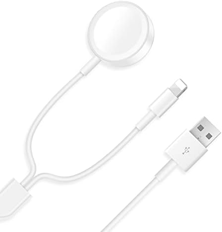 lifeegrn Update Version Smart iWatch Charger Wireless USB 6.5 ft/2 m Charging Cable for Apple Watch Series SE/8/7/6/5/4/3/2/1 & Phone 14/13/12/11/Pro/Max/XR/XS/XS Max/X&Pad Series