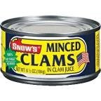 SNOWS CLAM MINCED, 6.5 OZ, PK- 12