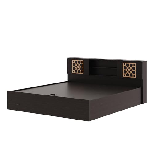 Image of Wakefit Bed | 1 Yr Warranty | King Size Bed, Comes with Hydraulic Storage, Noise-Free, Density: 680-750 kg /m, Termite & Borer Resistant, Fits Mattresses Up to 8 inches (Algol 78 x 72 - Wenge)