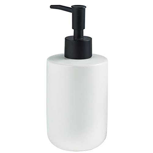 Ceramic Soap Dispenser, White Lotion Dispenser For Kitchen, Bathroom, Refillable Liquid Hand Soap Dispenser For Essential Oil, Lotion Soap-12.4 Oz #TOP4