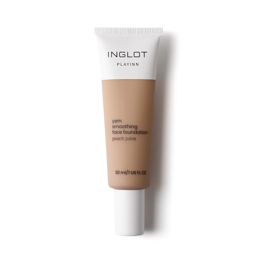 Inglot Playinn YSM Creme Foundation Flüssiges Make-Up, Hautton-Anpassung Foundation, Natürliches und Mattes Aussehen, Seidige Glätte, für Jeden Hauttyp, 30 ml : 50