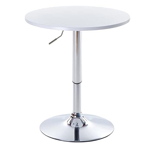 Mesa de bar ajustable con base de metal robusta y tablero giratorio elegante 2