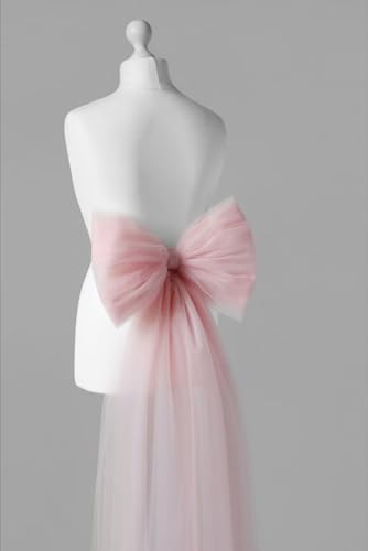 Mauuwy Quinceanera Dresses Removable Bow Wedding Dress Tulle Elegant Accessories Separate Double Knot Belt for Bride YBOW022