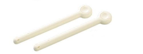 Clip/pince ferme sachet plastique ivoire 3x19cm, lot de 2pcs INOMATA Japon Cover