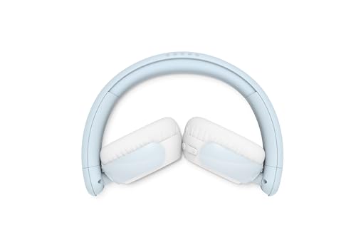 フィリップス K4200 ワイヤレスヘッドフォン 学校用 子供用ヘッドフォン コード付き カスタマイズ可能なイヤーカップ 丈夫で折りたたみ可能 超軽量 マイク内蔵 オンイヤー 女の子 男の子 幼児 ヘッドホン ブルー