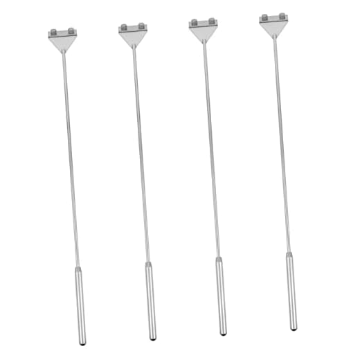 Balacoo 4 Pcs De Algas Limpador De Vidro De Aquário Escova Removedora De Algas Ferramentas De Limpeza De Aquário Raspador De Algas De Aquário Acessórios Aço Inoxidável Cabo Longo