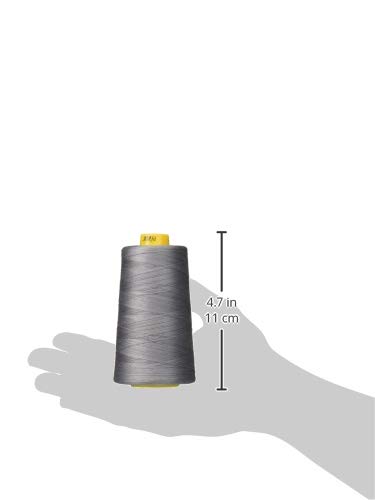 Aurifil hilo de algodón Mako 3 hebras 40wt 3280 yd color gris miniatura 2