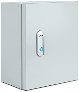 Steel Electrical Junction Box, Indoor&Outdoor Electrical Enclosure Box, Wall Mounted Waterproof&Dustproof Metal Box, Universal Electric Equipment Enclosure Box with Safety Locks and Mounting Plates