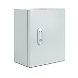 Steel Electrical Junction Box, Indoor&Outdoor Electrical Enclosure Box, Wall Mounted Waterproof&Dustproof Metal Box, Universal Electric Equipment Enclosure Box with Safety Locks and Mounting Plates