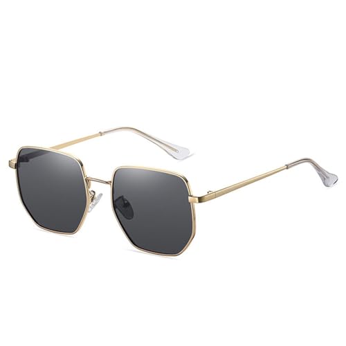 Lunettes de soleil polarisées carrées MUTYNE rétro en métal avec verres océan clairs pour homme