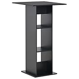 Color: Negro; Material: Madera aglomerada; Dimensiones: 60 x 60 x 110 cm (largo x ancho x alto)