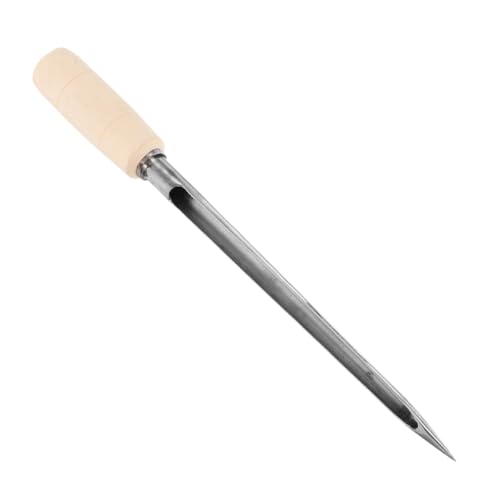 IMIKEYA Échantillonneur de Sol Compact en Acier Inoxydable Manche en Bois Robuste pour Prélèvement Précis de Grains et Céréales en Agriculture