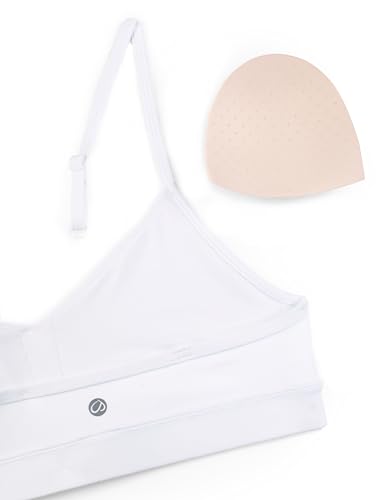 Image of CRZ YOGA Butterluxe V Neck Sports Bras | Light Support, Removable Pads, Yoga, Extremely Soft, Square Back, Adjustable Spaghetti Straps, for Women
