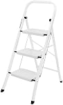 Stanz (TM) 3 Échelle d'étape, tabouret pliant avec large pédale, 500lbs Échelle en acier robuste, poignée pratique, léger, tabouret d'étape en acier portable