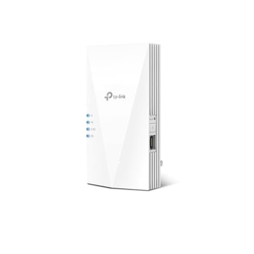 TP-Link AX3000 Mesh Dual Band Wi-Fi 6 Range Extender, Broadband/WiFi Extender, Wireless Booster/Hotspot with 1 Gigabit Port, 160 MHz Channels, Built-in Access Point Mode, Easy Setup (RE700X)