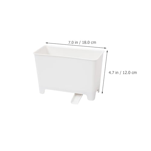 2 piezas bote de basura plástico para cocina rectangulares miniatura 2