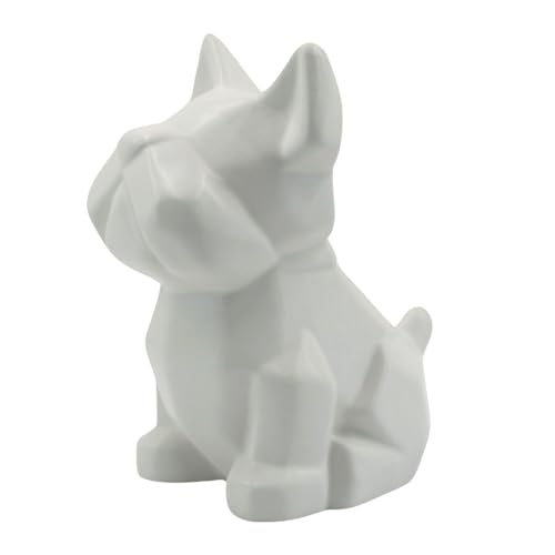 Tirelire Chien - Moderne - en Céramique - 18 cm (Blanc)