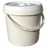 Image of Whitefurze 14 Litre Bucket With Lid Red 14 L (14 Liter Cream)