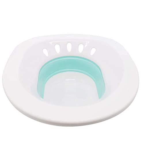 Siège de toilette portable Pliant de toilettes de toilette Sit de toilette de salle de bain pour récupération des soins post-partum des hémorroïdes (bleu) Cover