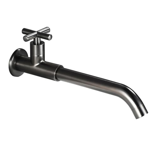 Robinet d'eau froide mural anti-calcaire en laiton gris bronze pour en finir avec les fuites