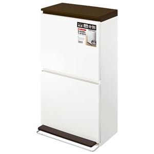 Amazon.co.jp: 薄型ワイド分別ダストボックス タテ型ゴミ箱 【2段