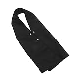 [Beavorty] 大人のスカーフよだれかけ 食事用ビブ 衣類プロテクタースカーフ スカーフ大人よだれかけ 防水食事衣類プロテクター 高齢者よだれかけスカーフ ポリエステル Black