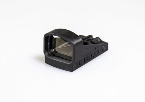 SHIELD SIGHTS SMSc - Shield Mini Sight Compact (4MOA) RMSc Footprint - Crystal Clear Polymer Lens - Co-Witness - Open Reflex Sight - Polymer Housing - EDC/CCW Optic - Always On - Automatic Brightness