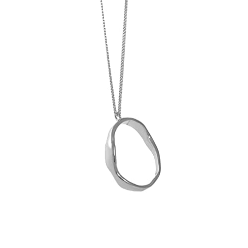 Collier géométrique irrégulier argent 925 fini les bijoux ternes