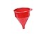 WirthCo 32006 Funnel King Red Polyethylene Funnel with Screen/Strainer, Funnel for Oil, Fuel, Gas, and Automotive, Large 6-quart Capacity