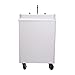 Premier Portable Sink Hand Wash Station, Single Basin Hand Washing Station, Freestanding Portable Sink with Hot Water, Handwashing Stations, For Commercial, Outdoor, Food Trucks & Concession (White)