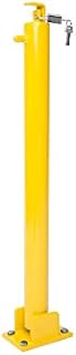 Fold Down Driveway Bollard, Folding Lockable Security Car Parking Post Barrier