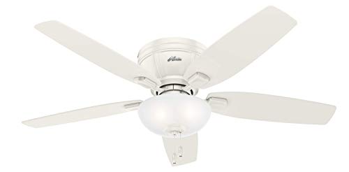 Image of Hunter Kenbridge, Indoor, Ceiling Fan, with LED Light, 52 inch, Fresh White