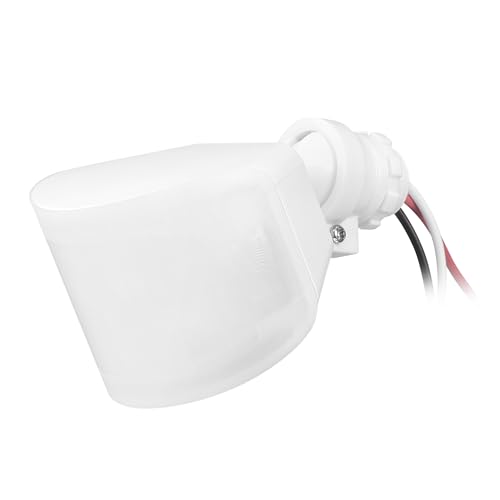 Globe Electric 17000223 240-Degree Wired Motion Activated White Outdoor Flood Light Replacement Sensor