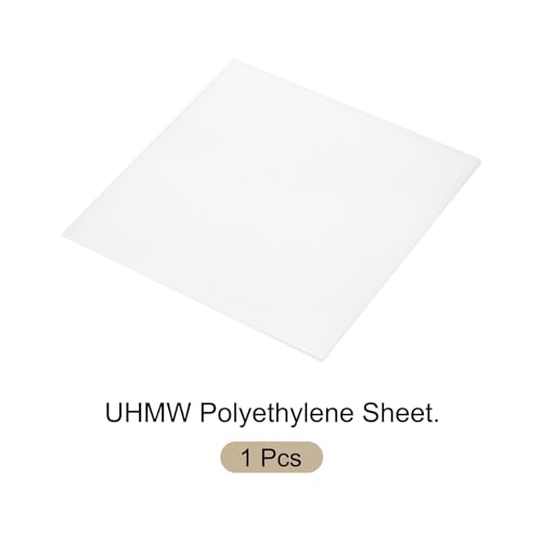 Image of 12 x 12 Inch UHMW Polyethylene Sheets, 1 /8 Inch Thick Ultra High Molecular Weight White Plastic Sheet [for Home, Industrial]