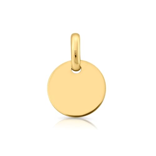 Serena Sparkles 10K �\���b�h�S�[���h�t���b�g�f�B�X�N�y���_���g�A��i�ȃS�[���h�R�C���y���_���g�A�~�j�}���X�g���E���h�`���[��(8mm / 14mm), 8mm, 14mm, 10K�S�[���h�B, �W�F���X�g�[���Ȃ�