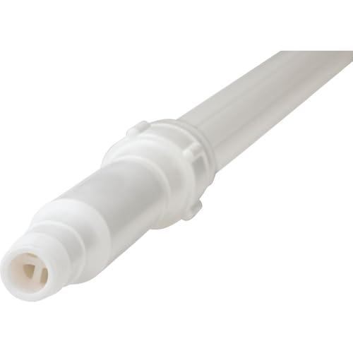 Image of Vikan 2973Q5 62.9 inch-113.9 inch Quick Connect Waterfed Aluminum Extension Handle with Threaded Tip, 1.26 inch Diameter, White
