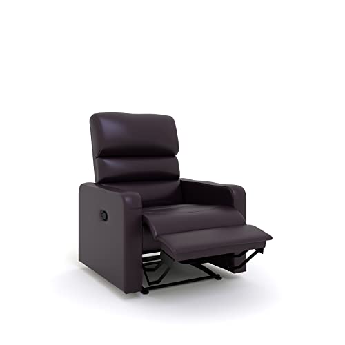 Image of The Couch Cell | Manual Recliner Chair | Leatherette Upholstered Recliner | Single Seater Comfortable Recliner | Premium for Living Room Bedroom Home Seating