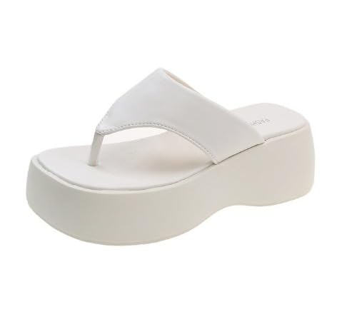 GLO GLAMP Transparent High Heeled Fashion Chunky Buckle Womens Wedding High Heels Sandal (WHITE, 8) (B0CKT3CH2Q) Amazon Price History, Amazon Price Tracker