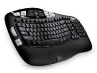 Logitech Wireless Ergonomic Wave Keyboard K350 with Palm Rest, RF, 104 Keys, Black, Modern, Office, 1st Generation