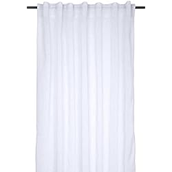 Tejidos Madrid Cortinas Lovely Casa Madrid - Cortina (140 x 260 cm, 100% poliéster), Color Blanco