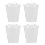 Nettoyage rapide : grâce à sa matière en fer, cette petite poubelle en acier se nettoie facilement. un simple coup de chiffon suffit pour la garder propre et impeccable au quotidien. poubelle de cuisine compacte avec couvercle