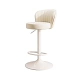 Comodidad: El cojín del asiento y el respaldo de este taburete con ruedas están hechos de cuero sintético y acolchados con esponja. Ofrecen la comodidad necesaria sin hundirse demasiado.