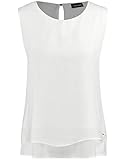  Taifun Damen Blusentop im Lagen-Look figurumspielend Offwhite S