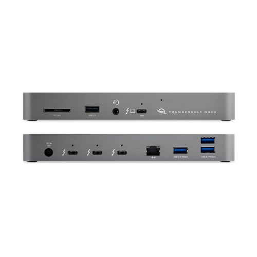 Image of OWC 11-Port Thunderbolt Dock, 96W Charging, Single 8K Display or Dual 5K displays, 3 x TB Ports, 4 x USB, GbE, SD, Compatbile M1 /M2 Macs, TB3 Macs, TB 4 PCs, and USB-C Devices