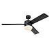Westinghouse Lighting 7205900 Alta Vista 52-Inch Matte Black, Dimmable LED Light Kit with Opal Frosted Glass, Remote Control Included Indoor Ceiling Fan,