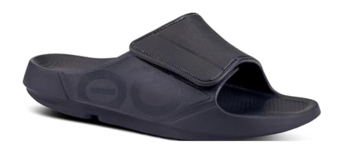 Image of OOFOS OOahh Sport Flex Recovery Sandal (Matte Black, US Footwear Size System, Adult, Women, Numeric, Medium, 14)