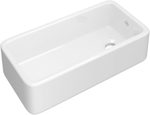 Rohl RC3618WH FIRECLAY Kitchen Sinks, 36-Inch by 18-Inch by 10-Inch, White
