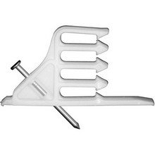 OhLectric Cable Staples with Angled Nail for Easy Installation; Polypropylene White Cable Staples for NM Cables and CATV, Telephone, Instrumentation and Security Cables - 10 Pack of 25 Pcs - OL-86954