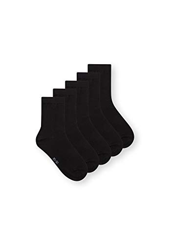 THOKKTHOKK Unisex Socken aus 75% weicher Bio-Baumwolle - Organic, Vegan, Fairtrade - Mid Socks mit Elasthan-Anteil, für Damen und Herren - Schwarz - L Cover