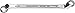 Stahlwille 41043032 Double Ended Ring Spanner (Wrench) with Offset Heads, Chrome Alloy Steel & Chrome Plated, Has Anti-Slip Drive Profile, For Work in Confined Spaces, Size 30 x 32 mm, L. 365 mm